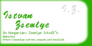 istvan zsemlye business card